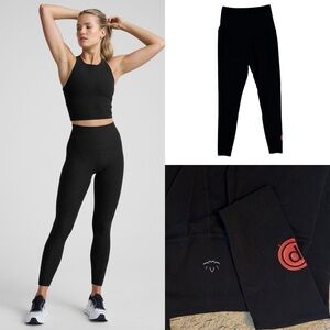 Beyond Yoga Pure Barre Caught In the Midi High Waist Legging Black